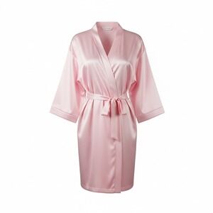 Vintage Oscar de la Renta Robe Kimono XL Pink Starlet Silky Hollywood Designer